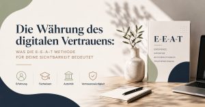 Die Währung des digitalen Vertrauens: Was die E-E-A-T Methode für deine Sichtbarkeit bedeutet